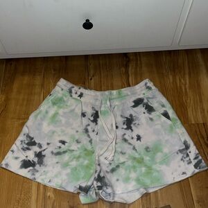 Green Tye Dye Sleep Shorts